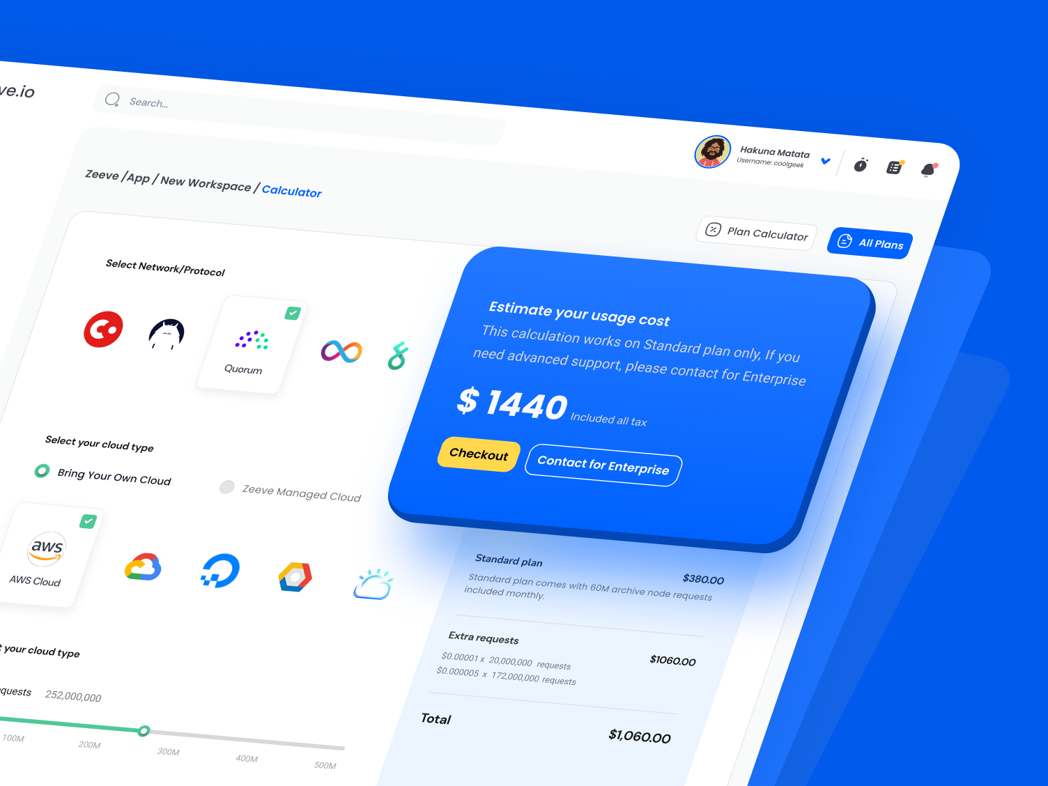 Blockchain Cost Calculator UI & UX : Calculate cost for nodes. by Neel ...