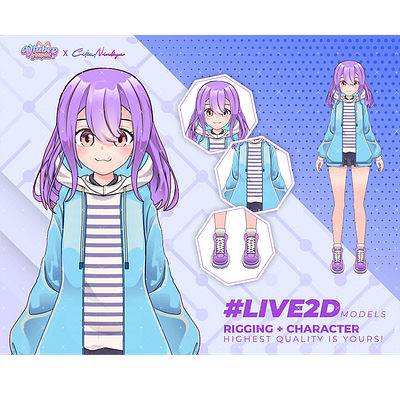 Premium Anime Girl Live2D VTuber Model animeart characterdesign customcharacter cuteanime highqualityart live2dmodel onlinecreators streamers virtualavatar virtualpersona vtuberavatar vtuberrigging