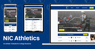 NIC Athletics: College Athlete Website branding college illustration mobile app mockup ui ux website