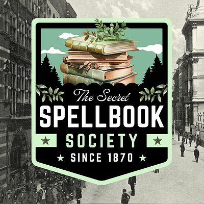 Secret Spellbook Society antique book design cover design spellbook victorian wicca