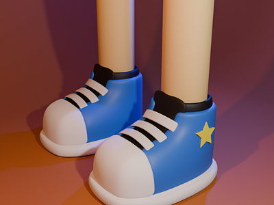 Shoes in Blender 3d 3dblender 3dshoes animation artist beginner blender blender3d cute design graphic design render rendering rigging shoes