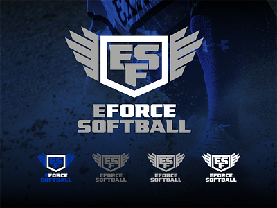 EFORCE SOFTBALL branding design logo logos softball sports vector womens sports