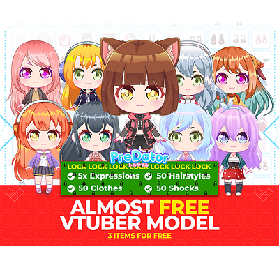 Discover Infinite Vtuber Chibi Designs characterdesign chibiart customavatar digitalart digitalcreativity highqualityart streamers virtualidentity virtualpersona vtubercommunity vtuberrigging