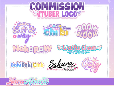 Custom Logo Design for VTubers and Streamers animeart branding commissionart customlogo digitaldesign highquality logodesign twitch uniquelogo vtubercommunity vtuberlife vtuberlogo