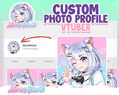 Custom Profile Picture Design for VTubers and Twitch Streamers animestyle avatarcreation characterdesign customavatar cuteanime digitalart digitalcreativity live2dmodel streaming vtubercommunity vtuberrigging vtubersetup