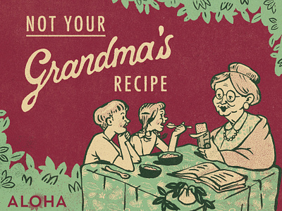 Vintage Ad Illustration ad breakfast childrens book grandma graphic design hand lettering illustration lettering rustic vintage