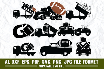Truck with Falling Footballs,Sport 3d animation branding falling football graphic design logo motion graphics sport sports truck