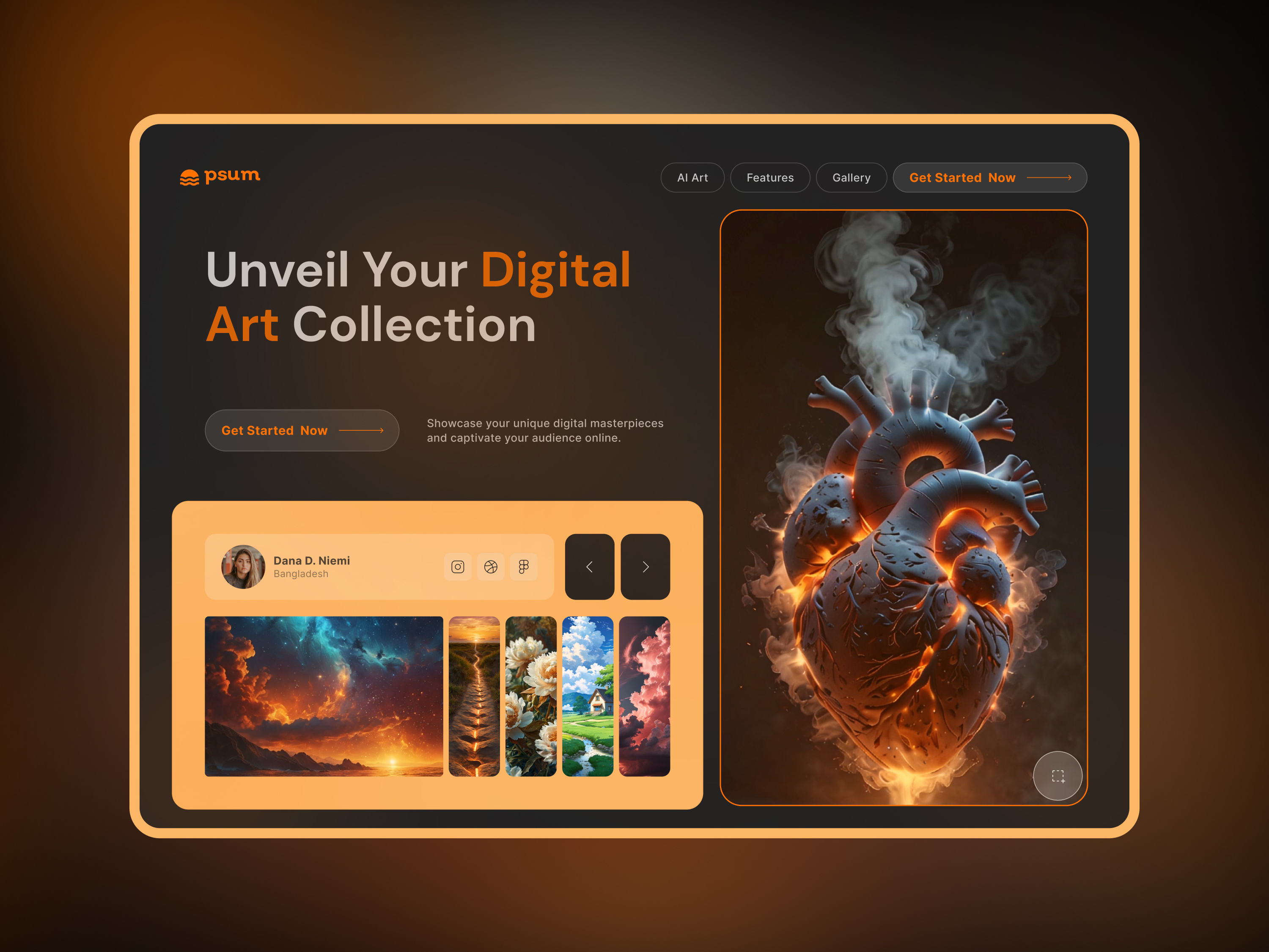 Ai-generated digital image/art gallery ai animation art clean design digital gallery generated graphic design minimalist motion graphics ui ux website