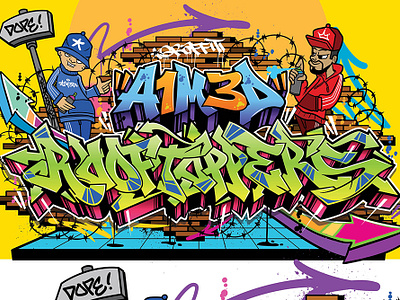 A1M3D Rooftoppers Graffiti Illustration artwork digital illustration digitalillustration graff graffiti graffiti art graffiti vector graphic design illustration lettering typography vectorart