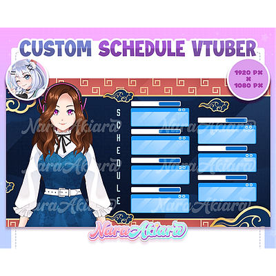 Custom Streamer Schedule and Overlay Screen Design branding gaming graphic design