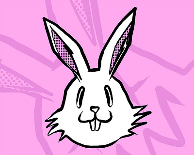 Rabbit head 3d animation branding graphic design logo motion graphics rabbit ui
