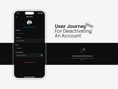 Deactive Account app clean design ui userinterface ux