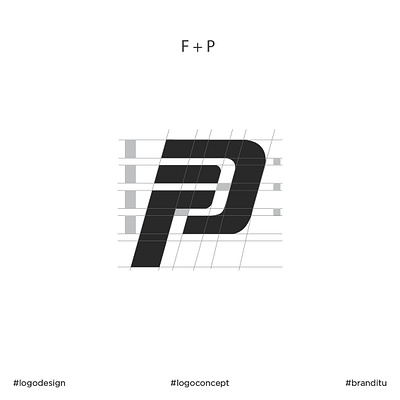 F + P Logo brand branding design graphic design lettermark logo logo cencept logo design logo grid simple logo