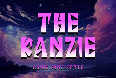 The Kanzie anime banner beautiful branding design font font design graphic design handwritten illustration logo poster print sticker ui