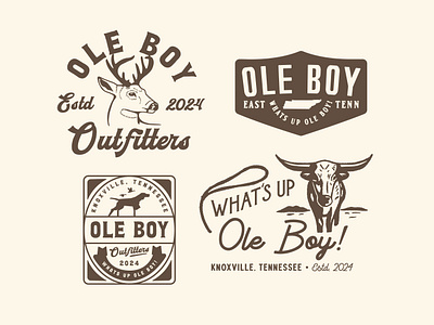 Ole Boy Outfitters Hat Designs apparel design badge badge design badges deer design graphic design hat hat design hunting hunting apparel hunting badge logo outfitter apparel outfitter design outfitter logo outfitters tennessee western design