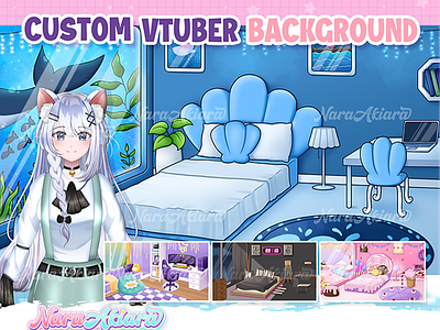 Custom Background Design for VTubers and Streamers gaming