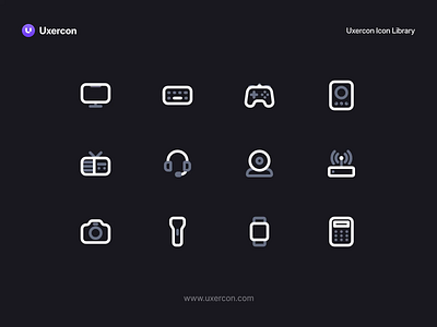 Device & Electronic - Uxercon animation design device electronic figma graphic design icon icon design illustration line icon motion graphics ui uiux uxercon