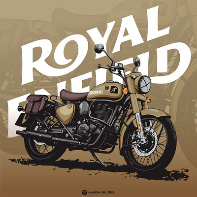 Royal Enfield Classic 350 bullet classic coreldraw illustration indonesia lineart motorcycle royalenfield royalenfield350 royalenfieldclassic vector vintage