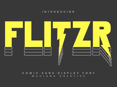 Flitzr Flash Comic Sans Display Font branding flash font font fonts graphic design logo nostalgic