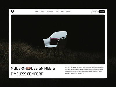 Furniture Web Design furniture website hero page landing page landing page design ui ui design uiux visual design web web design