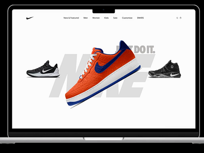 Nike Landing Page Animation animation e commerce figma animation hero section landing page nike nike animation nike hero section ui design ui designer