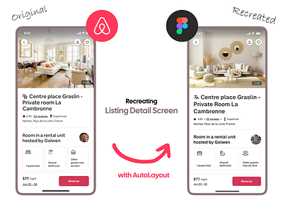 Airbnb UI Recreated in Figma with Auto Layout | Clone UI Design airbnb airbnb clone airbnb mobile app airbnb template airbnb ui design airbnb ui kit app clone app clone ui autolayout autolayout tutorial beginners clone ui design figma file free ui kit product design resources template ui design ui kit ui ux design
