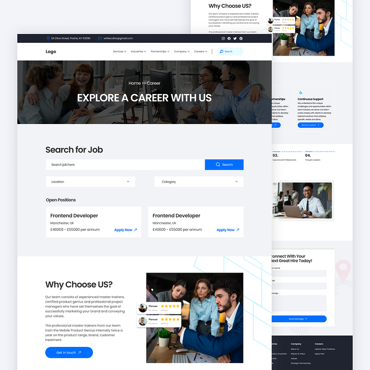 Career Page Design by Muhammad Taha on Dribbble