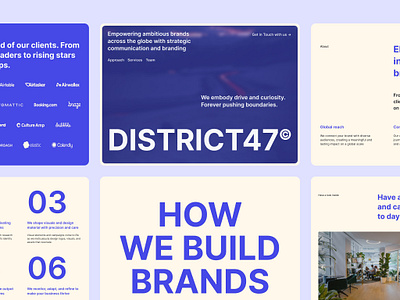 Corporate Website - District47 Agency branding clean corporate design design system indigo minimalist office ui ux web website