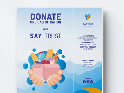 SAY TRUST Donation Grid Posts branding design donate flat graphic design illustration insta instagram logo post trust ui vector