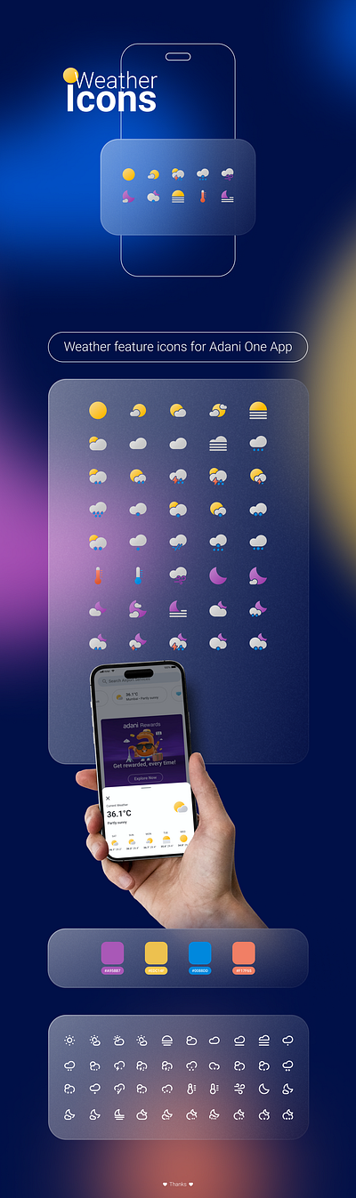 Weather feature icons branding graphic design icons logo mockup ui weather