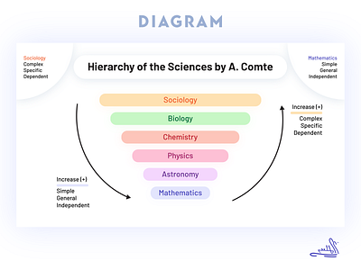Hierarchy of the Sciences design diagram graphic design illustration infographic presentation psychology ui ux ux stalin vector