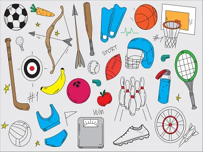 Doodles 3d ai animation app branding design designing doodles graphic design illustration logo mokup motion graphics photoshop poster sports text typography ui vector