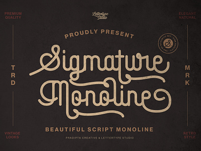 Sigmature Monoline Beautiful Script bold sans serif