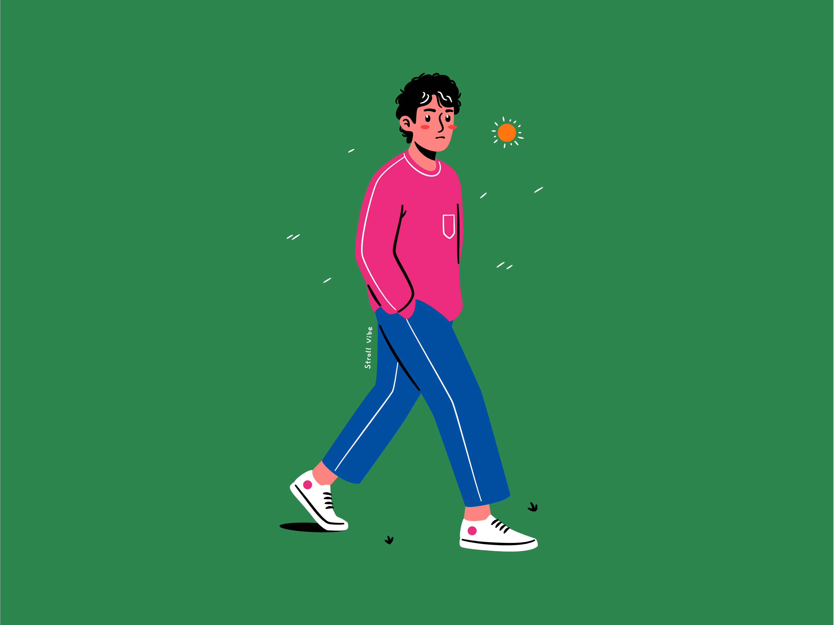 Stroll Vibe 2d artwork character character illustration design flatdesign illustration illustrator vector