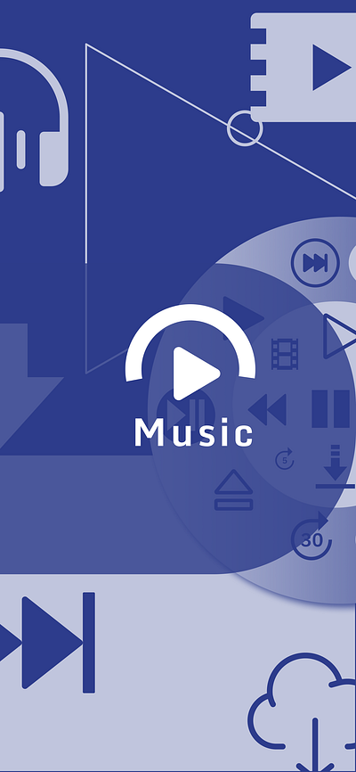 Music App splash screen graphic design ui