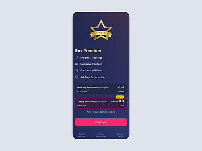 Paywall for Pro Access for Mobile App design for iap golden membership ui design golden visa green card in app purchase in app purchase packages paywall paywall design paywall packages premium ship pro access remove ads