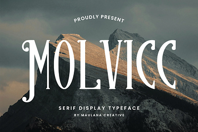 Molvicc Decorative Display Typeface animation beautyful font branding design font font fonts graphic design handmade font logo maulana creative maulanacreative nostalgic serif font