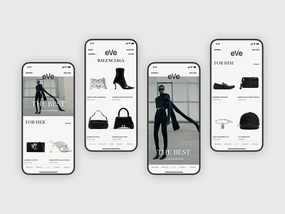 Fashion mobile app redesign aesthetic app design fashion fashion app ios luxury minimalist mobile mobile app shop ui uiux design ux