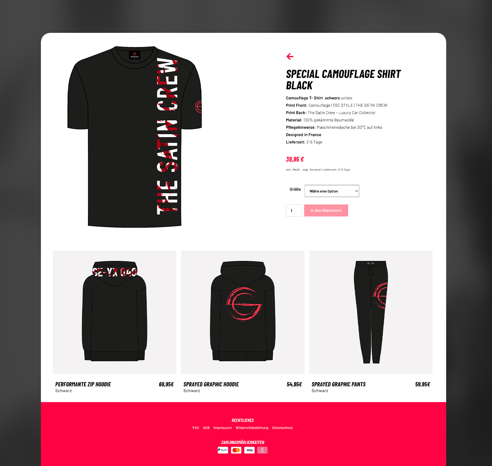 The Satin Crew | Simple Onlineshop ecommerce elementor onlineshop webdesign webshop wordpress