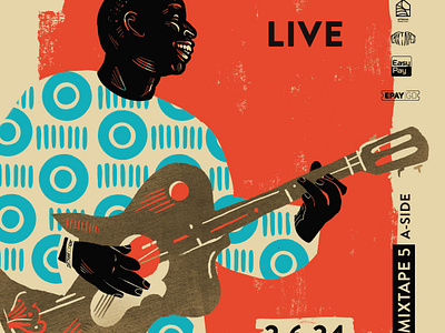 Vieux Farka Toure Event Poster africa concertposter concertposters drawing graphic design illustration livemusic music musicart musicevent pattern poster posterart print