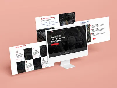 Mech Tronics - Car Service Landing Page car car repair car service design landing page service booking ui ux