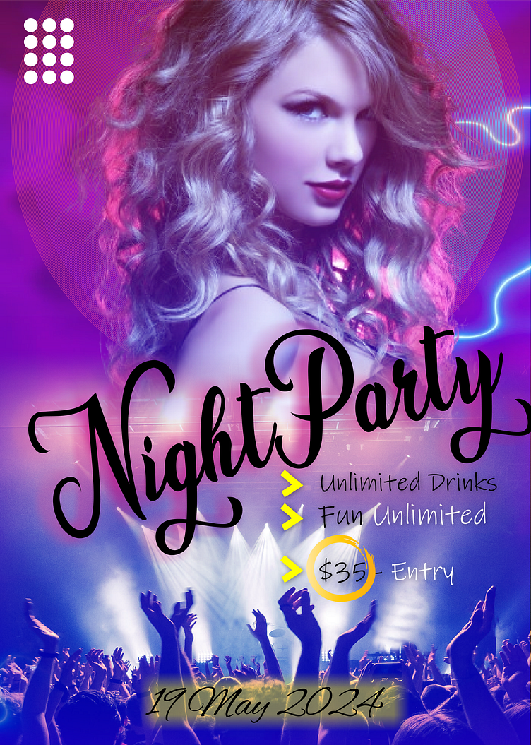 Night Party Posters by Avni Gupta on Dribbble