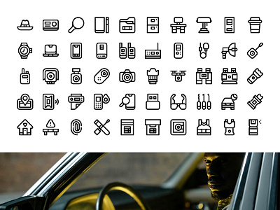 Private detective icons detective documents evidence gadgets icon design icon pack icons investigation privacy private detective private detective icons security spy surveillance