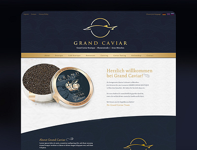 Web design for a caviar supplier caviar elegant elementor luxury webdesign wordpress