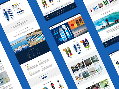 SPS Surf e-commerce 🏄‍♂️🌊 blue development ecommerce fun shopping sps stand up paddle sup surf ui ux web design