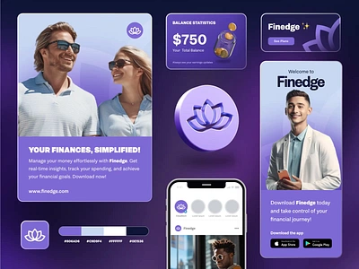 Finedge - Fintech Branding animate b2b b2c bank brand guideline branding branding concept card clean credit dipa inhouse ecommerce finance fintech market minimalist modern money saas startup