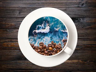 Cup Manupulation graphic design