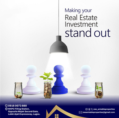 Stand Out (real estate flyer) akinkunmi babatunde chess chess design chess manipulated design on standout investment money and jaw manipulation real estate banner real estate flyer real estate investment real estate returns standout tunecxino