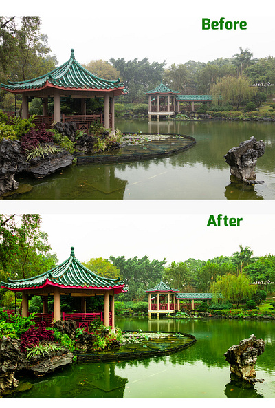 Photo Edit Before And After graphic design