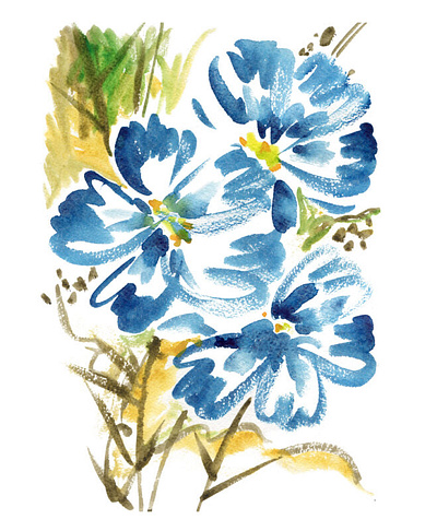 Cornflowers Stock Illustration cornflowerpainting